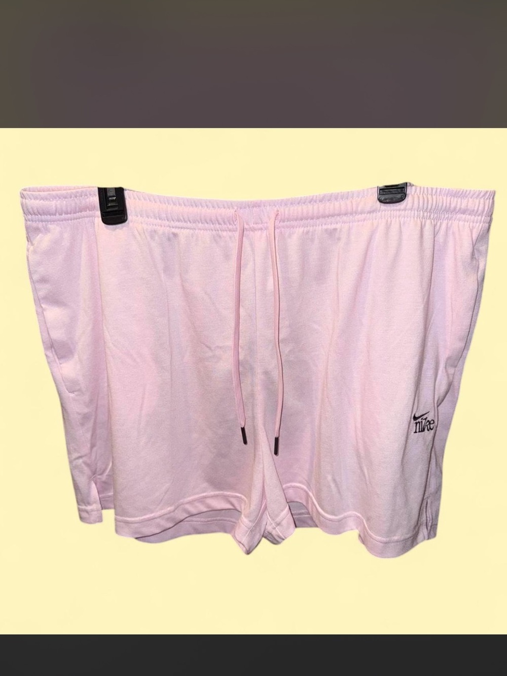 Pink Women’s Nike shorts with drawstring & side pockets